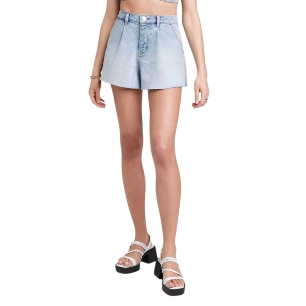 Wild Fable 80s Super High-Rise Wide Leg Denim Shorts Size 6 Button Fly. - Picture 3 of 8